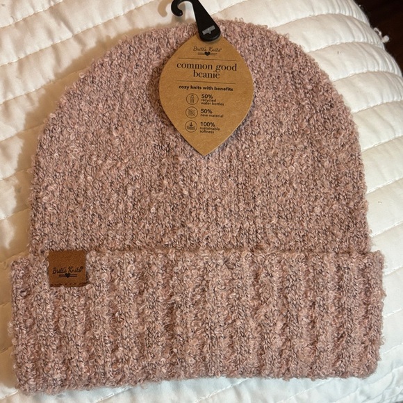 Britt'S Knits Accessories - Common Good Beanie - Dusty Rose Textured Knit